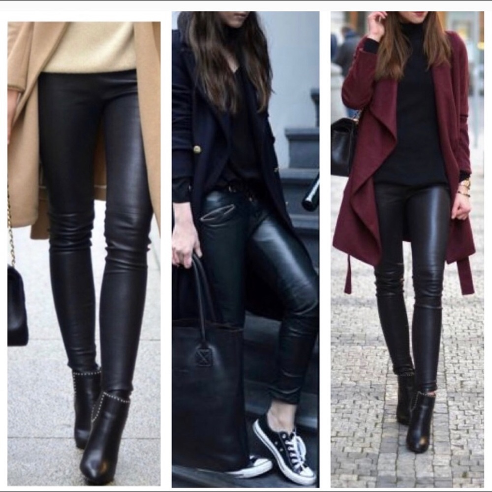 Vegan Leather Leggings